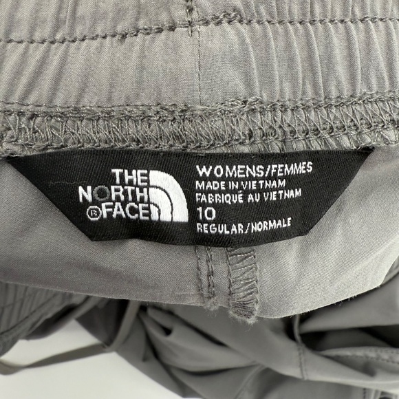 North Face Pants Women 10 Gray Lightweight Stretch Tapered Gorpcore Pockets - Picture 7 of 14